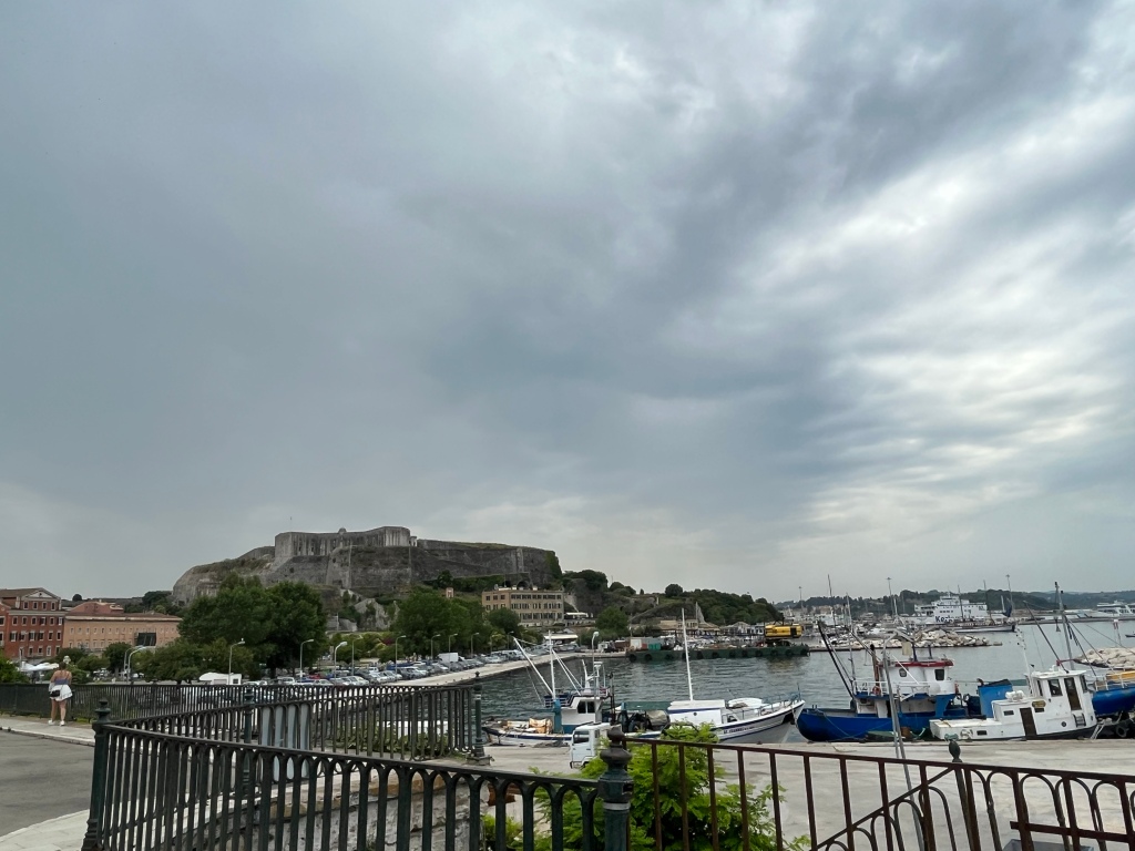 The Venetian fortress in Corfu, Greece.  